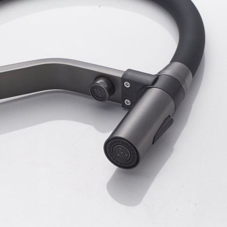 Смеситель для кухни Shevanik S278T на мойку оружейная сталь