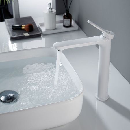 Смеситель для раковины Shevanik S43C S4311C на столешницу белый