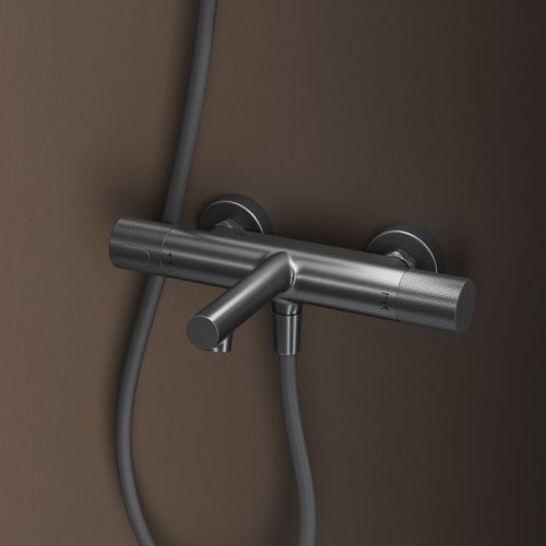 Смеситель для ванны и душа Iddis Duna DUNGM02i74WA настенный графит - фото 2