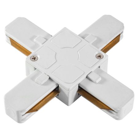 Трековый однофазный X-образный соединитель AM Group Track (Трацк) AM178 WH