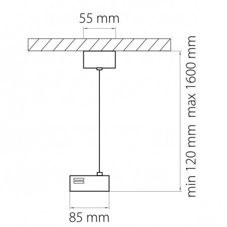 Питание подвесное Lightstar Track 1 black (Трацк 1 блацк) 502197