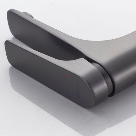 Смеситель Shevanik S4201T на раковину оружейная сталь
