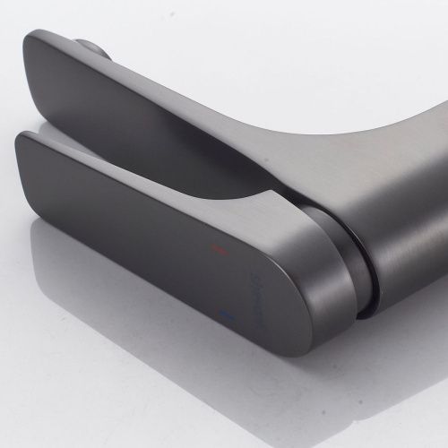 Смеситель Shevanik S4201T на раковину оружейная сталь - фото 5