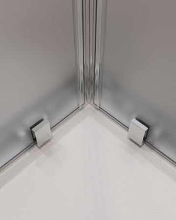 Душевой уголок Cezares MOLVENO MOLVENO-AH-21-100+30-P-Cr 130х100 стекло рифленое профиль хром глянцевый без поддона