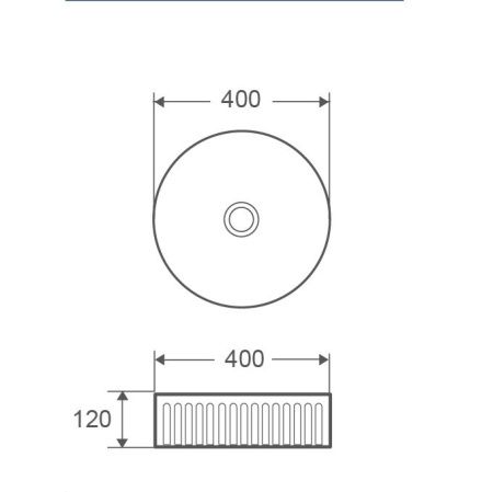 Раковина из сантехнического фаянса Grossman GR-3060 40х40 накладная цвет белый без отверстий под смеситель