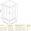 Душевой уголок Good Door JAZZE ДЖ00041 100х100 стекло тонированное профиль бронза без поддона