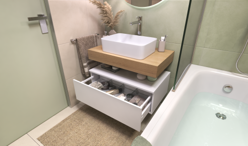 Столешница Velvex UNIT st.UNI.80-67 80х50х11 подвесная цвет дуб французский - фото 3