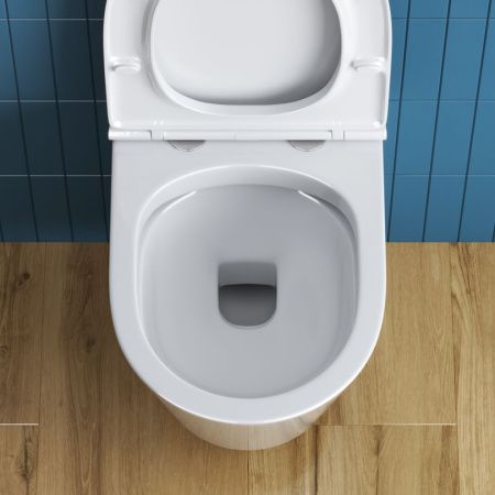 Унитаз подвесной BelBagno TRE BB8001CHR/SC белый с сиденьем микролифт безободковый каскадный смыв