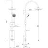 Душевой гарнитур LeMark  LM8801C настенный хром