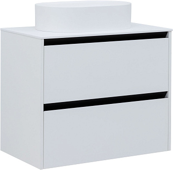 Тумба под раковину Allen Brau Activity 1.34004.WM 80х46х65 подвесная цвет белый/черный