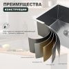 Кухонная мойка Splenka S700.5045.05 50х45 цвет серый поверхность матовая