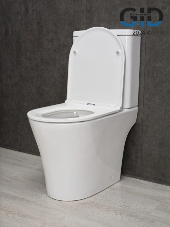 Унитаз напольный с бачком Gid Concavo Tn2124 (62244Y) белый с сиденьем микролифт безободковый