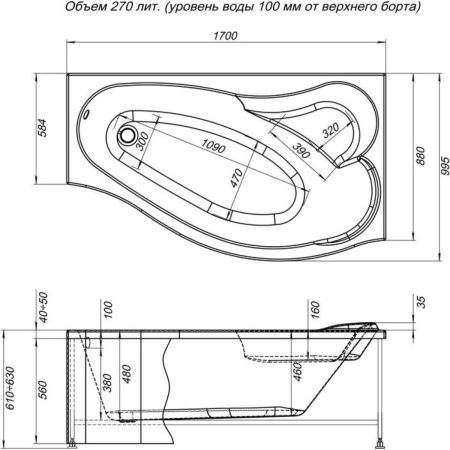 Экран фронтальный Aquanet Palma 00176155