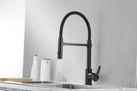 Смеситель для кухни Rose R133H на мойку черный