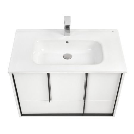 Тумба под раковину Aquaton Ривьера 1A239001RVX20 80х50 подвесная цвет белый