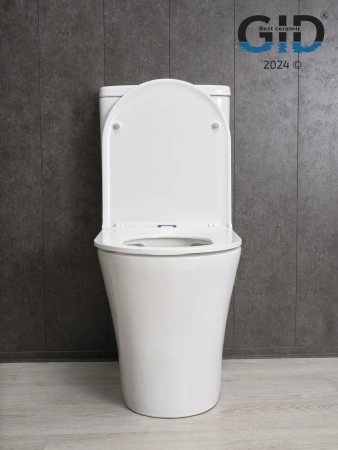 Унитаз напольный с бачком Gid Concavo Tn2124 (62244Y) белый с сиденьем микролифт безободковый
