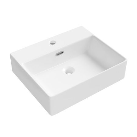 Раковина из сантехнического фарфора Wellsee Graceful Pro 150902000 50х40 накладная цвет белый 1 отверстие под смеситель