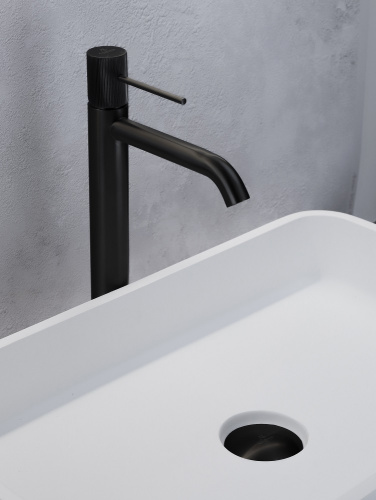 Смеситель для раковины AltroBagno Bilancia AltroBagnoBilancia010228MB на столешницу черный матовый - фото 5