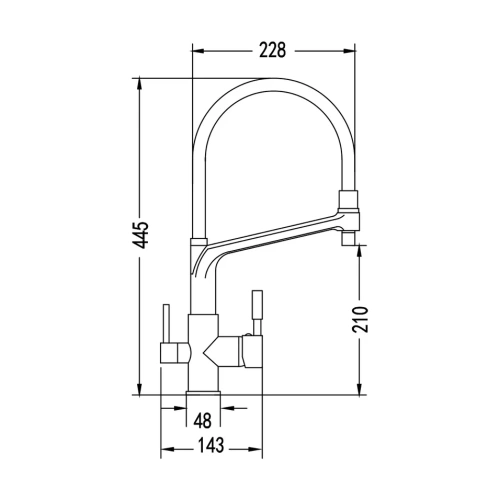 Смеситель для кухни Rose R658C на мойку белый - фото 3