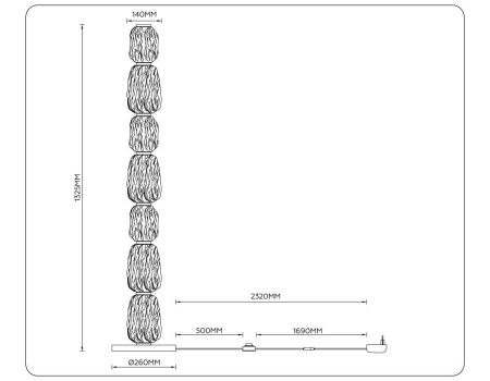 Торшер Ambrella Light Crystal (Црыстал) LH30112