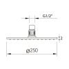 Верхний душ Clever SLIM INOX AIR 99690 25х25 хром