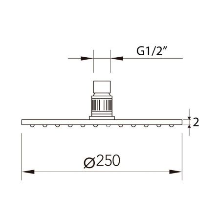 Верхний душ Clever SLIM INOX AIR 99690 25х25 хром
