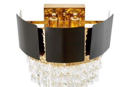 Светильник настенный Lumina Deco LDW 7045-2 BK+GD