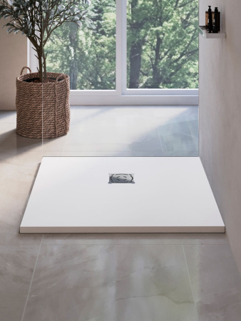 Душевой поддон из искусственного камня RGW Stone Tray (Стоун Трей) 16152010-01 100х100 белый без ножек