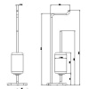 Стойка с бумагодержателем и ершиком Gessi Goccia 38068#031