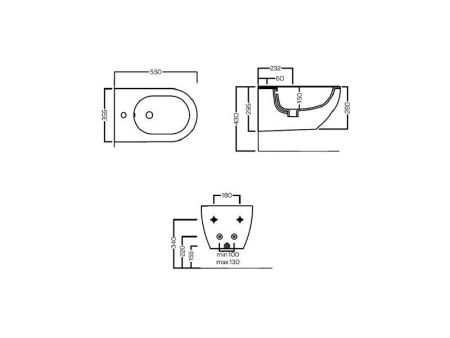 Биде подвесное Hatria Centrica Y9DB01 цвет белый