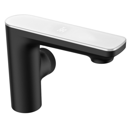 Смеситель сенсорный Berges MORANS 76002 на раковину/столешницу черный матовый с термостатом