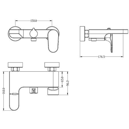 Смеситель Boheme Spectre 453-MW настенный белый