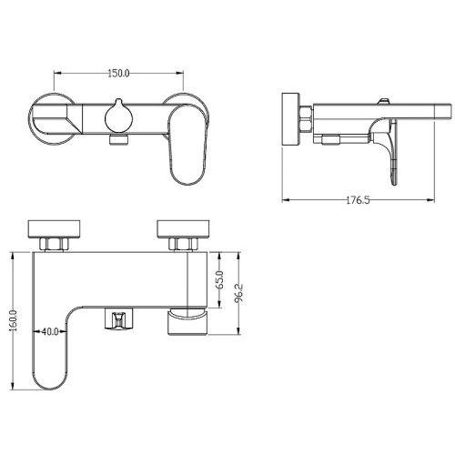 Смеситель Boheme Spectre 453-MW настенный белый - фото 2