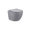 Унитаз подвесной Vincea Globo VT1-14SMG серый матовый с сиденьем микролифт безободковый душевой смыв