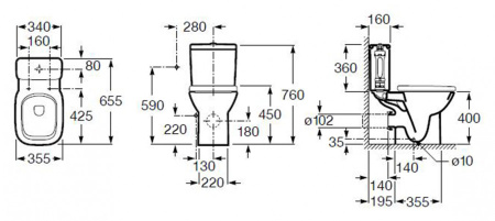 Чаша унитаза напольная Roca Debba 734299700Y цвет белый без бачка без сиденья смыв торнадо