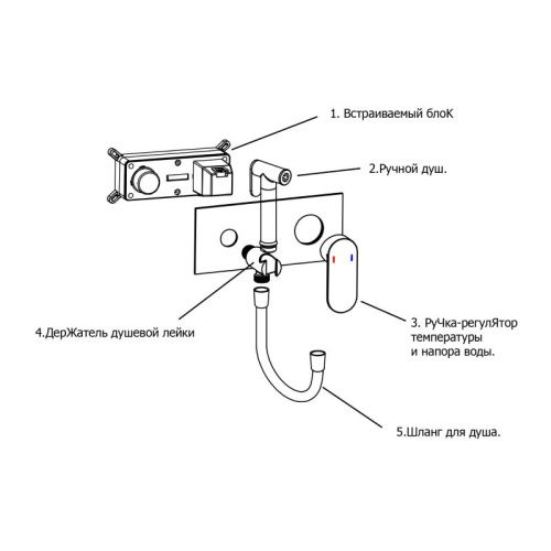 Гигиенический душ со смесителем Fashun A7585-35 золото - фото 4