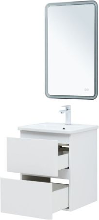 Тумба под раковину Aquanet Эмбер 00330463 50х40 подвесная цвет белый
