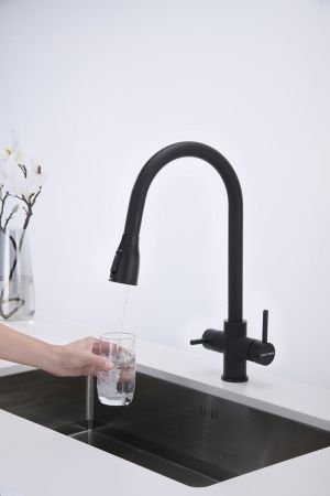 Смеситель для кухни Paulmark LANGE La214212-AN на мойку черный