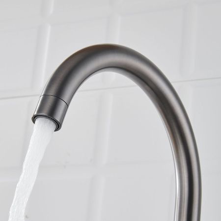 Смеситель для кухни Shevanik S428T на мойку оружейная сталь