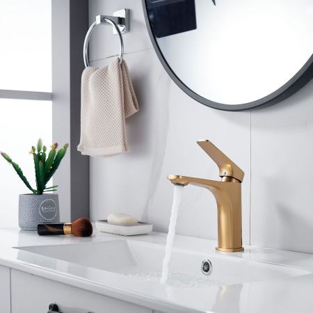 Смеситель Shevanik S4201G на раковину золото