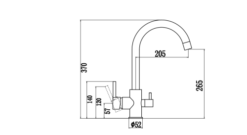 Смеситель для кухни Fmark FS0462 на мойку сатин - фото 2