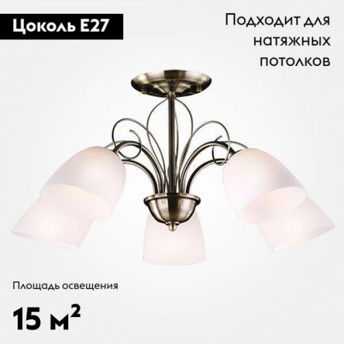 Люстра потолочная Eurosvet Stefanie (Стефание) 30107/5 античная бронза - фото 2