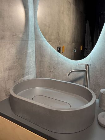 Раковина из искусственного камня Uperwood London 291020215 60х40 накладная цвет серый