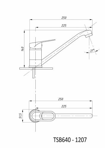 Смеситель для кухни TSARSBERG TSB-640-1207 на мойку хром - фото 4
