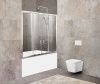 Душевая шторка на ванну BelBagno UNIQUE UNIQUE-VF-2-150/180-140-C-Cr 180х140 стекло прозрачное профиль хром ориентация универсальная