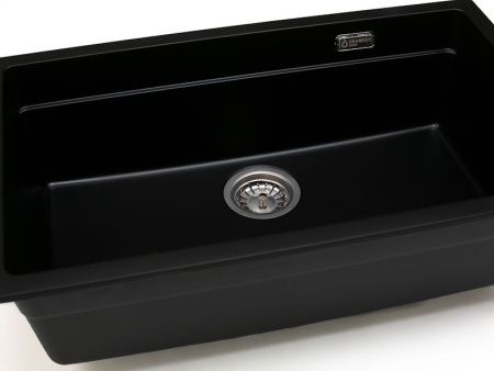 Кухонная мойка Grandex Aqua 500304 75х45 цвет черный поверхность матовая