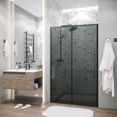 Душевая дверь Grossman Galaxy 100.K33.01.100.21.10 100х195 стекло тонированное профиль черный матовый