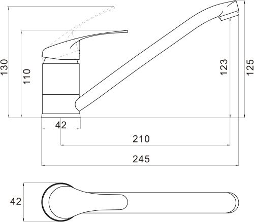 Смеситель для кухни Savol S-T4901-1 на мойку хром - фото 2