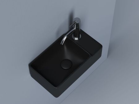 Раковина из сантехнического фарфора Ceramica Nova ELEMENT CN5045MB 40х20 подвесная цвет черный 1 отверстие под смеситель