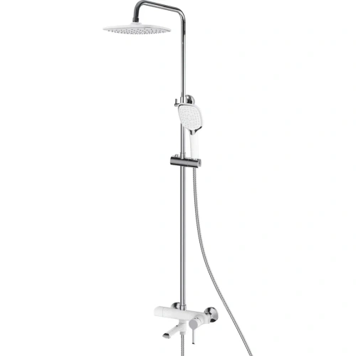 Душевая стойка Shevanik S6036F настенная цвет белый/хром - фото 2